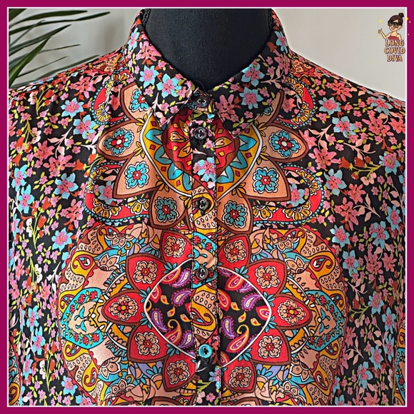 🌺JOHNNY WAS🌺/EUC/100% SILK,
“MANDALA SHEA,” MAXI DRESS/SMALL🌺 - Picture 6 of 17